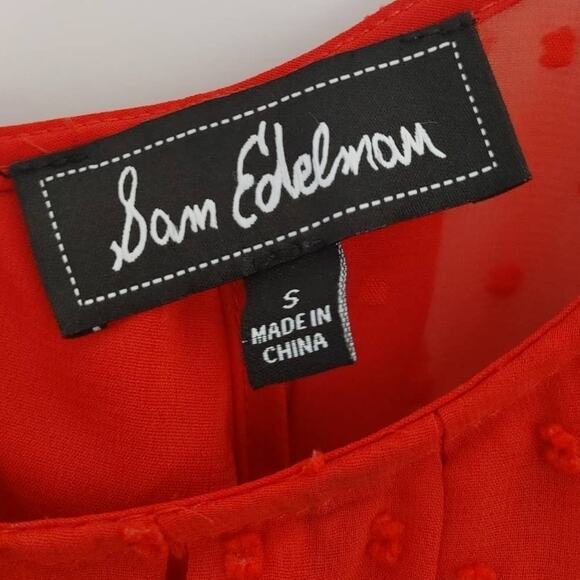 Sam Edelman Babydoll Dress Sleeveless Lace Overlay Small Red - Picture 3 of 5